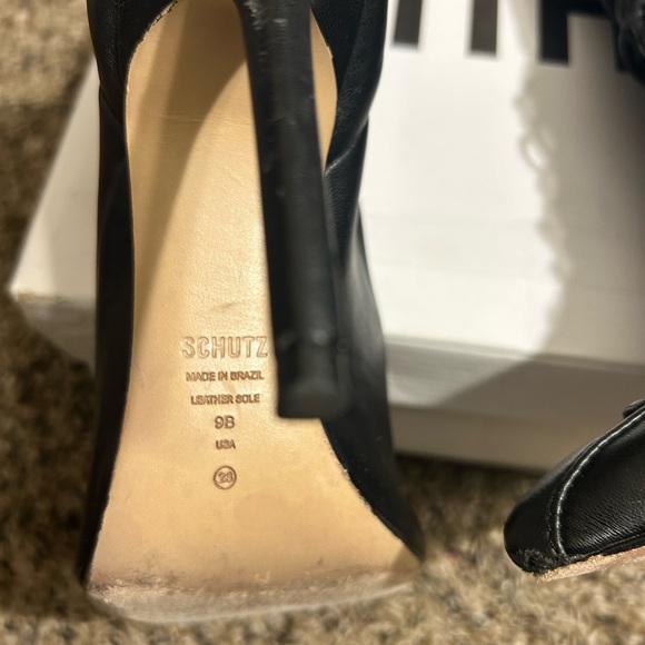Gently worn Schutz lace up ankle booties with box size 9 - Picture 10 of 10
